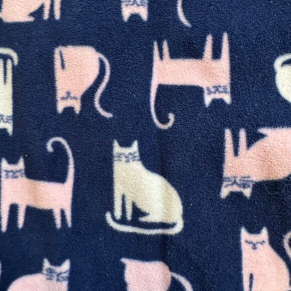 Carter's Footie Pajamas Navy Blue with Kitty Cats Size 6M - Picture 4 of 5